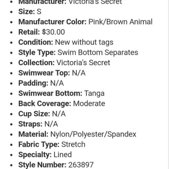 VS bikini bottoms vintage Y2k - Picture 2 of 2